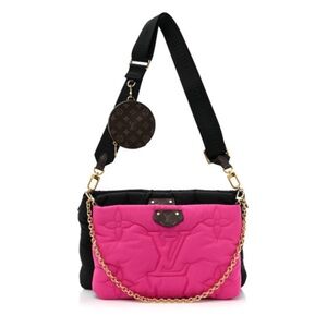 #119 LV - Econyl Monogram Pillow Maxi Multi Pochette Accessories Black Fuchsia!